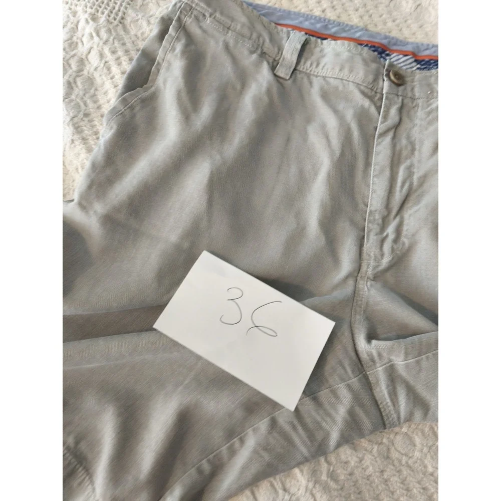 Tommy Bahama Silk Cotton Linen Blend Shorts Mens 38 Beige